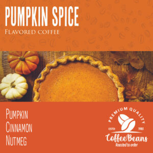 A pumpkin spice flavored coffee is on the table.