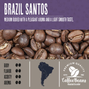 Brazil santos coffee beans.