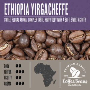 Ethiopia virgacheffe coffee beans.