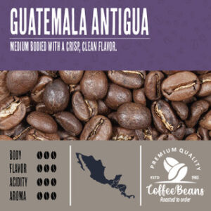 Guatemala antigua coffee beans.