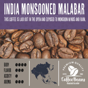 India monsooned malabar coffee beans.